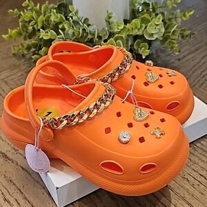 Orange clogs size 1 NWT